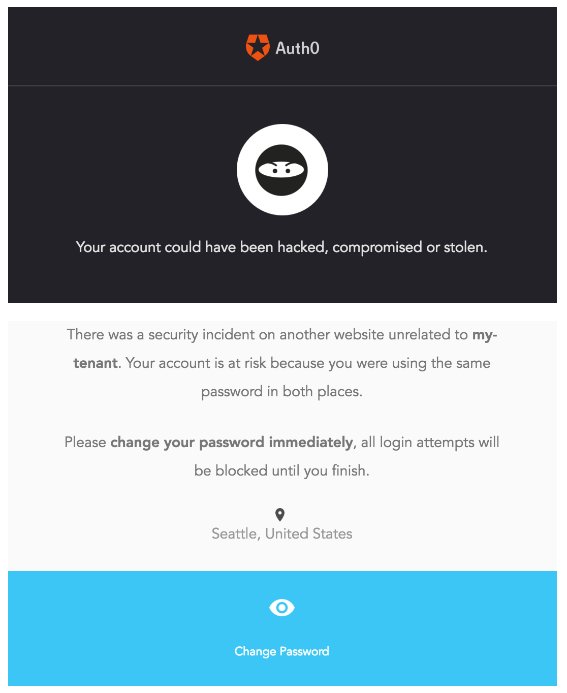 Breached Password Email