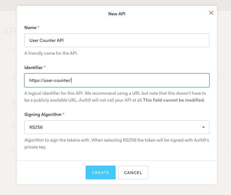 Register User Count API with Auth0