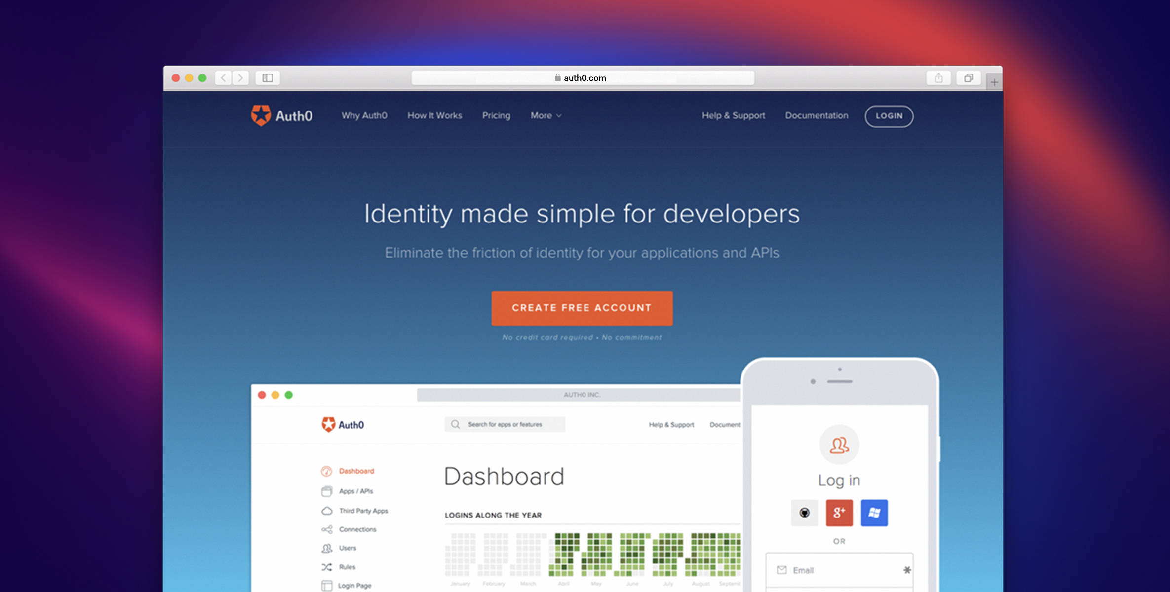 Auth0 makes clear that one of its goals is to make identity simpler for developers.