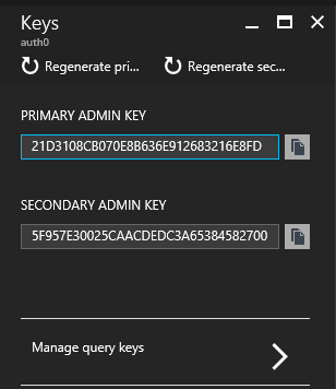 Service access keys