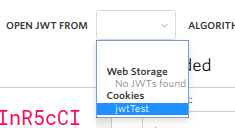JWT Debugger load from cookies/web storage