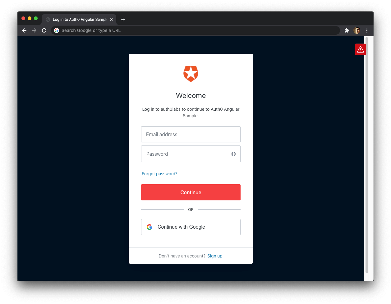 New Auth0 Universal Login Experience Form