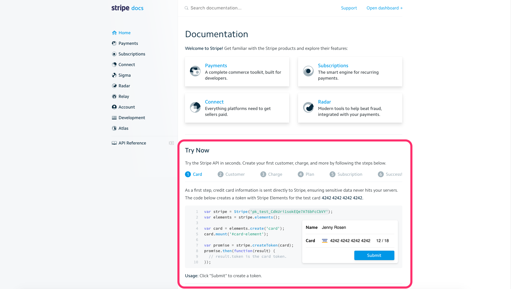 Stripe test card numbers