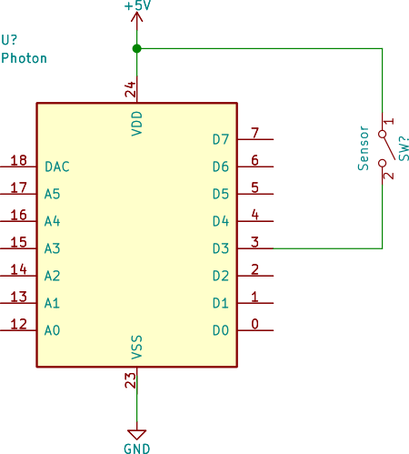Motion sensor as a switch