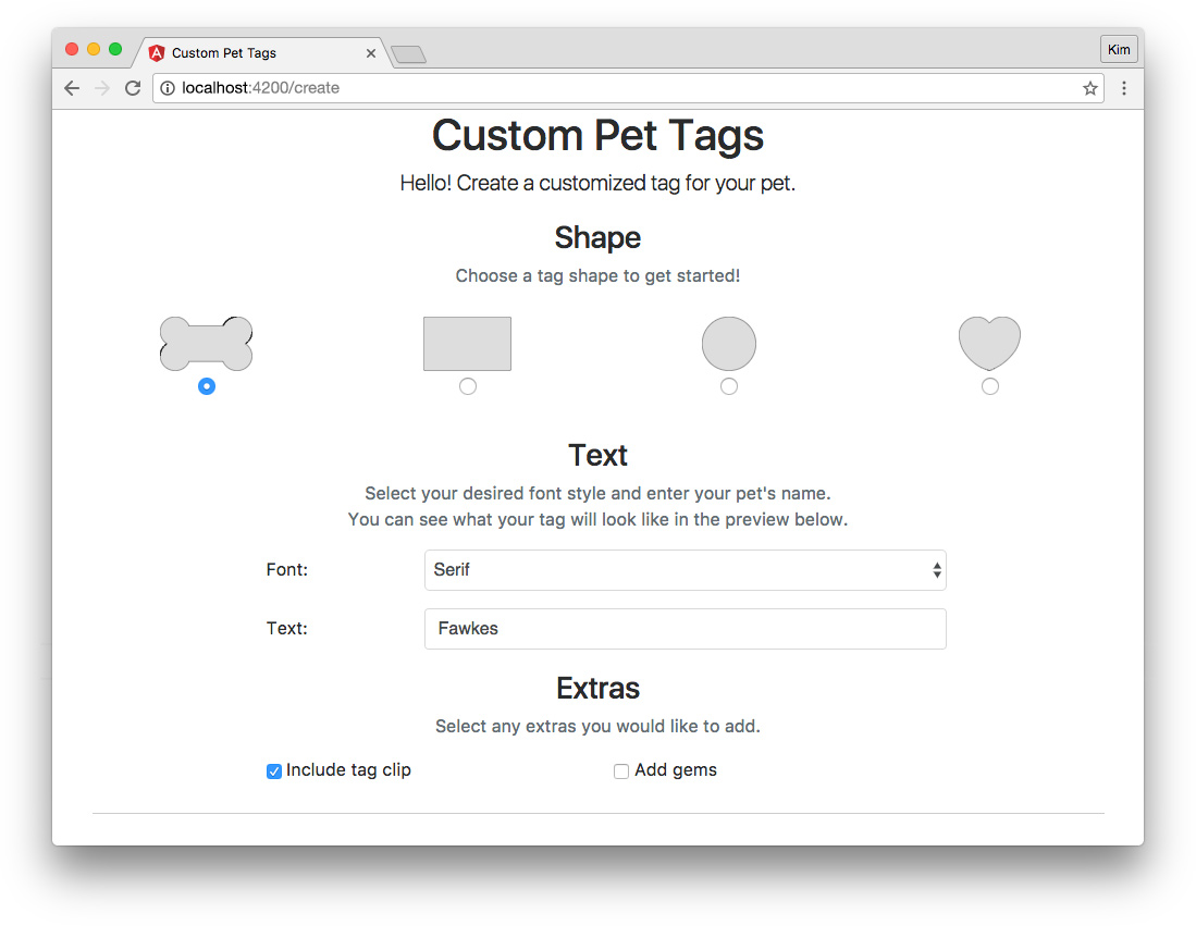 Angular app with ngrx/store dumb component tag extras