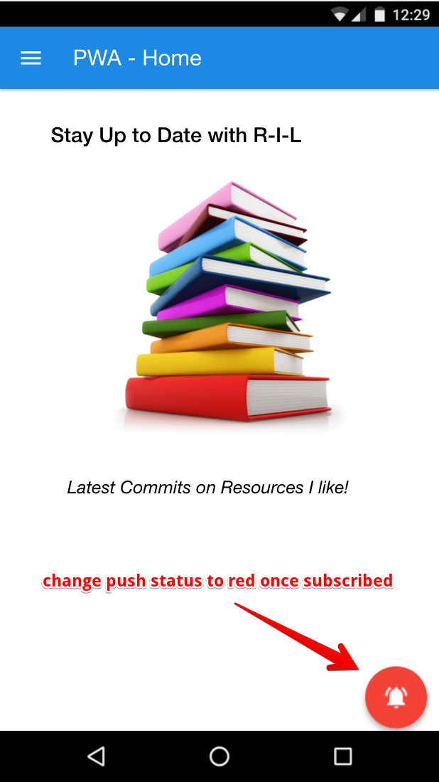 Change Push Status to red