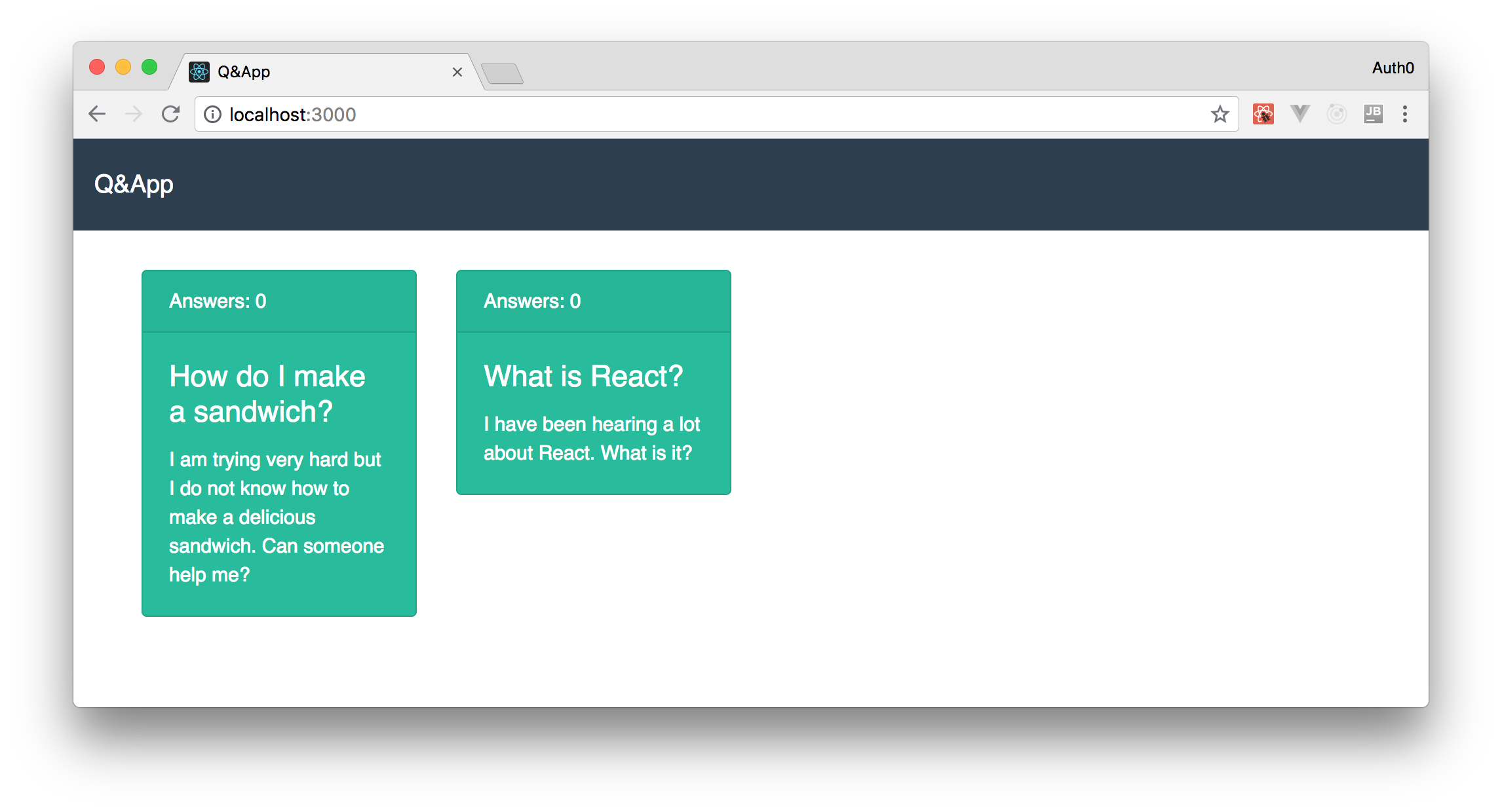 Web app example. Tabs app React. React navbar News Project.