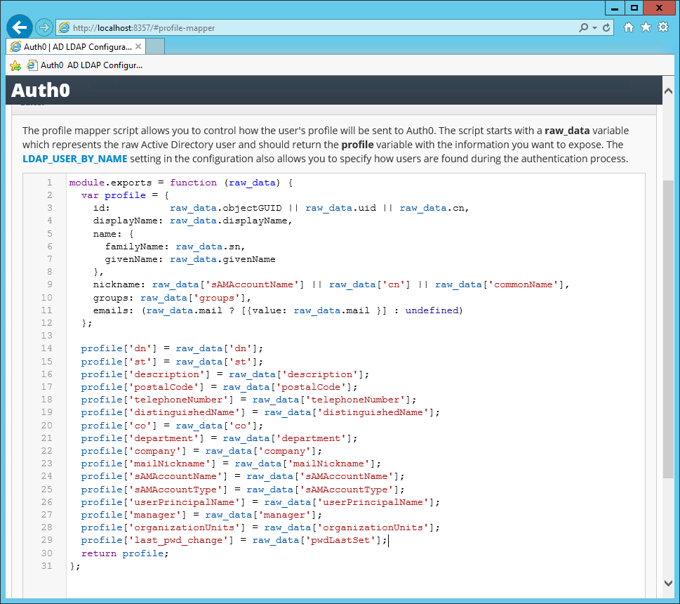 Profile Mapper