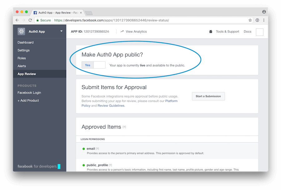 Connect your app to Facebook