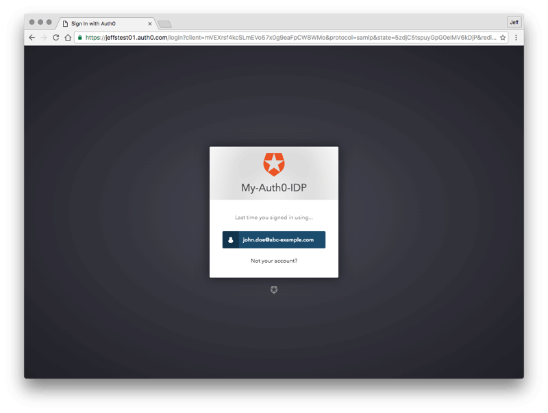 SAML SSO Auth0