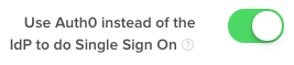 Single Sign On Checkbox