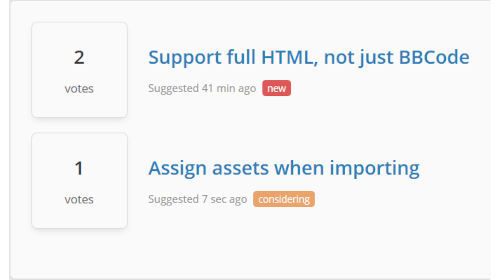 "Ideas" forum