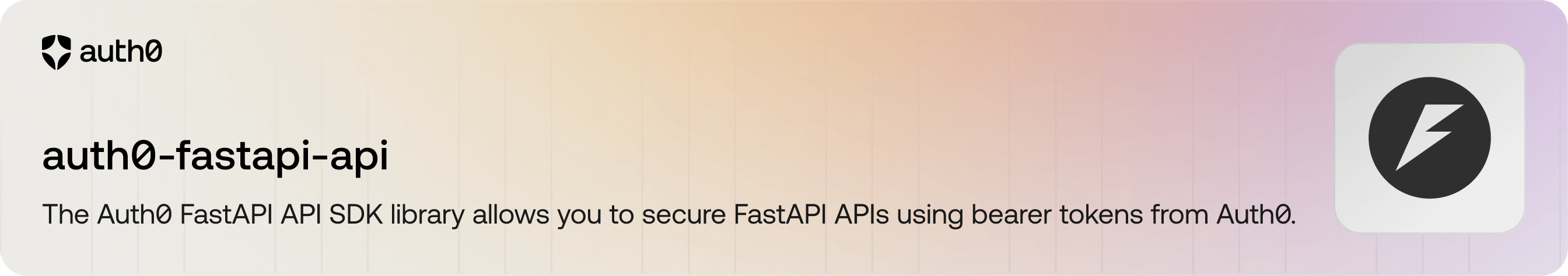 Auth0 FastAPI API SDK