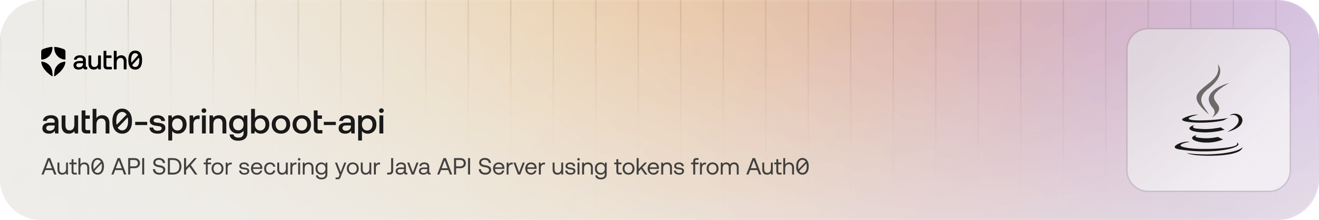 Auth0 API SDK for securing your Java API Server using tokens from Auth0