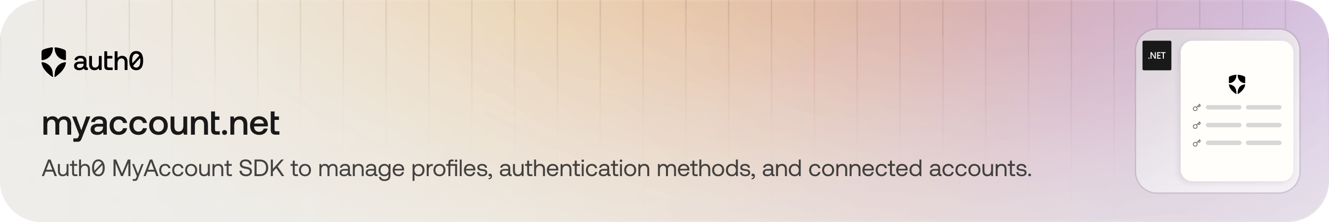 C# SDK for Auth0 MyAccount