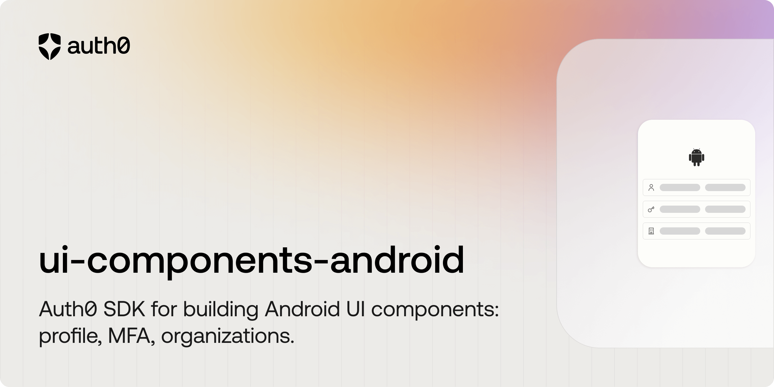 Auth0 Android Universal Components