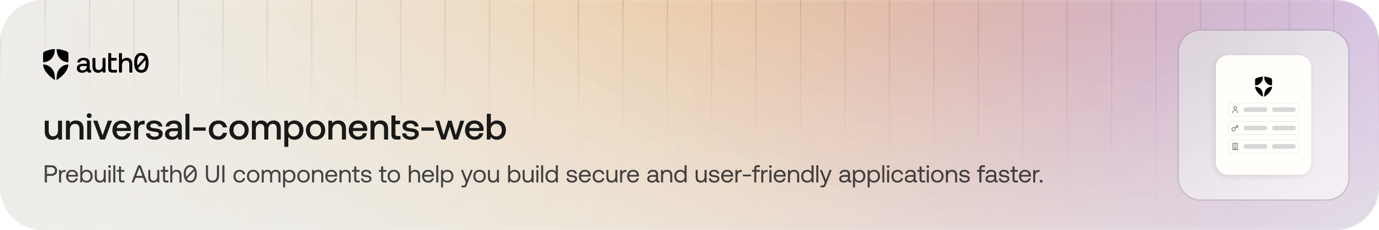Auth0 Universal Components